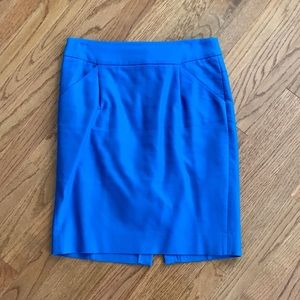 J. Crew - Neon Blue Pencil Skirt